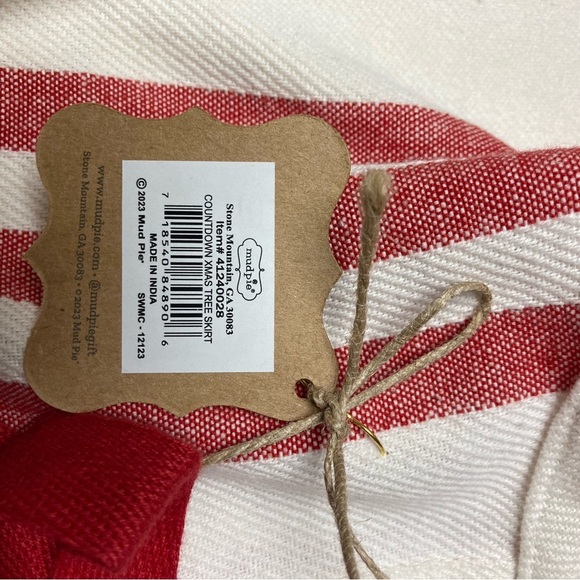 Mud Pie Tree Skirt - Countdown Christmas - 55” Diameter - NEW with Tags - Picture 12 of 12